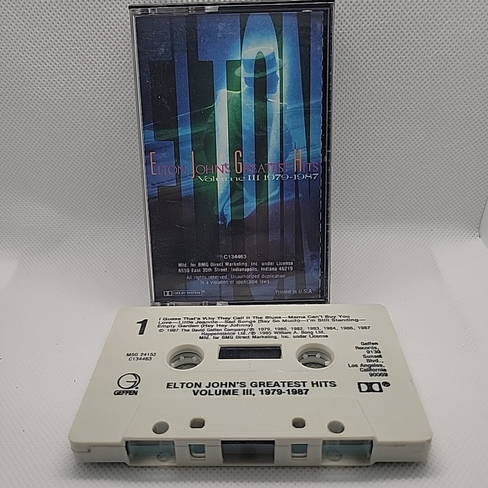 Elton John Greatest Hits Vol III 1979-1987 Cassette Tape Geffen M5G 24153